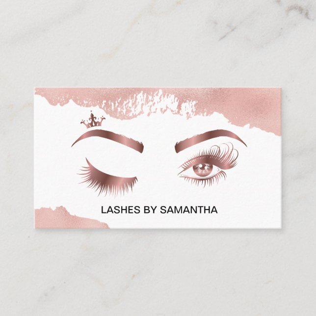 Makeup artist Wink Eye Beauty Salon Lash Extension Business Card (Front)