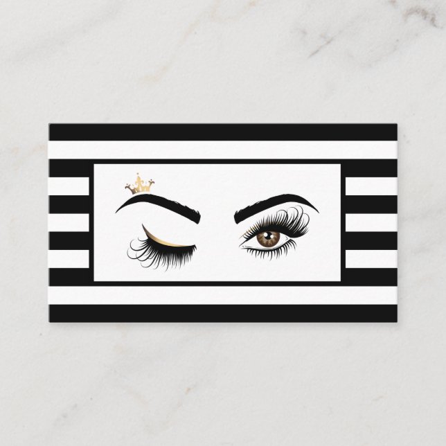 Makeup artist Wink Eye Beauty Salon Lash Extension Business Card (Front)