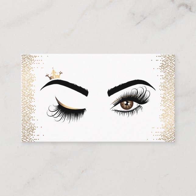 Makeup artist Wink Eye Beauty Salon Lash Extension Business Card (Front)