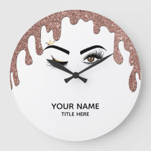 Makeup artist Wink Eye Beauty Salon Lash Extension Large Clock