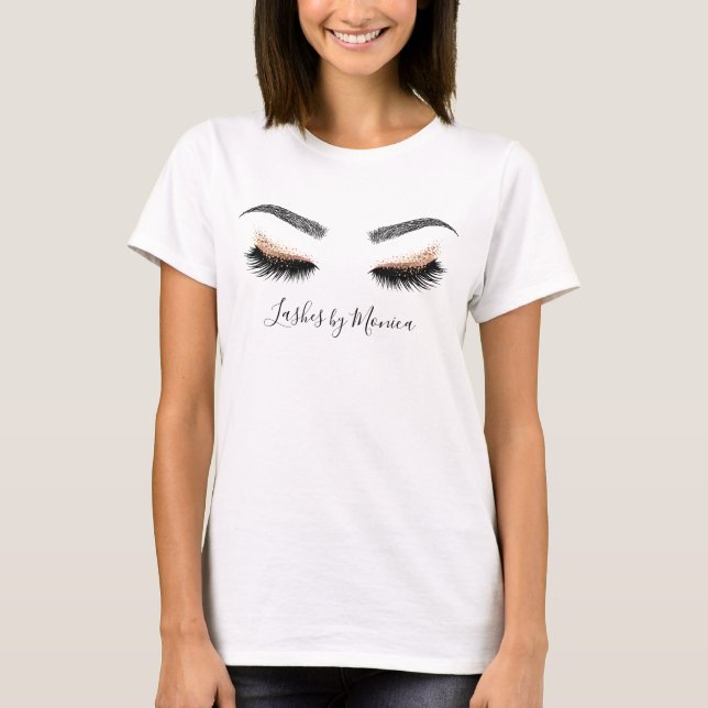 Makeup artist Wink Eye Beauty Salon Lash Extension T-Shirt (Front)