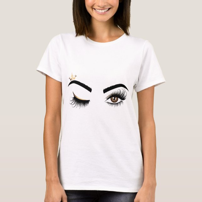 Makeup artist Wink Eye Beauty Salon Lash Extension T-Shirt (Front)