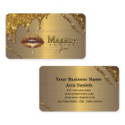 Makeup Artist With Gold Dripping Lips