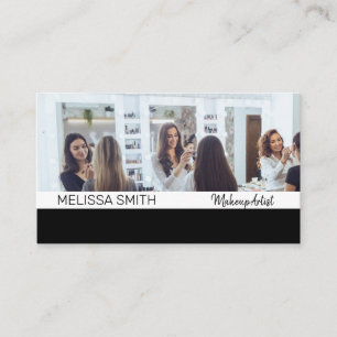 Makeup Artist Working on Clients Business Card