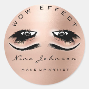 Makeup Artist Wow Effect Spark Eyes Lashes Classic Round Sticker
