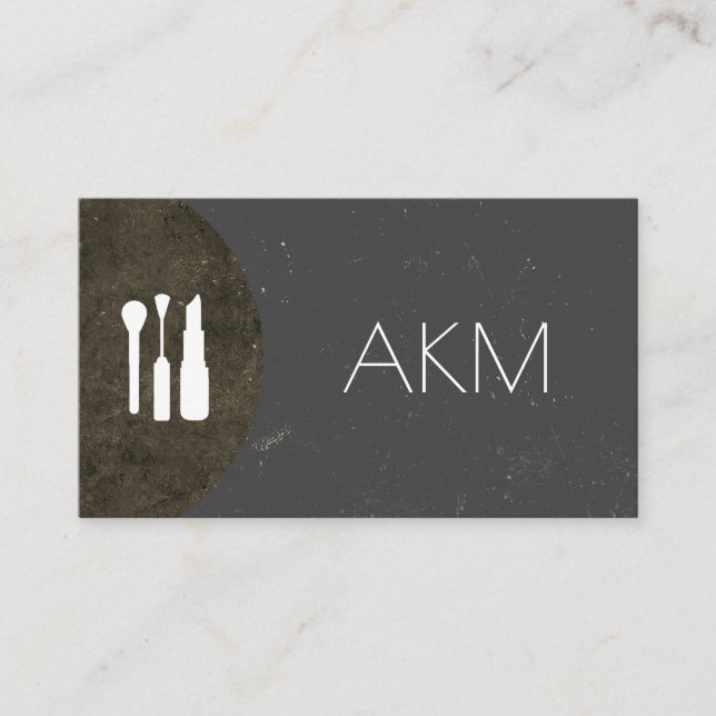 Makeup Artistry Monogram Sophisticated Business Card (Front)