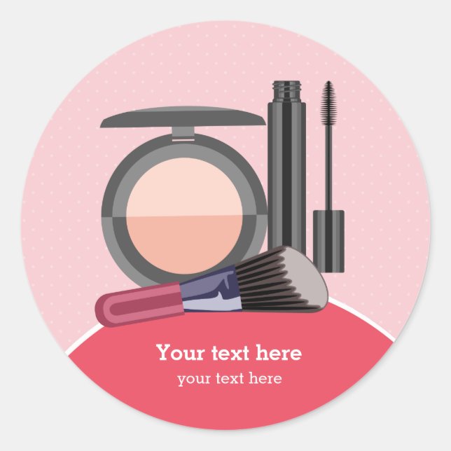 Makeup artists classic round sticker (Front)