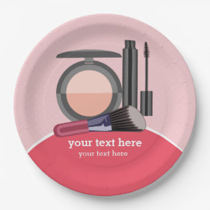 Makeup artists paper plate