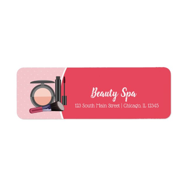 Makeup artists return address label (Front)