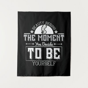 Makeup - Beauty Begins In This Moment Tapestry