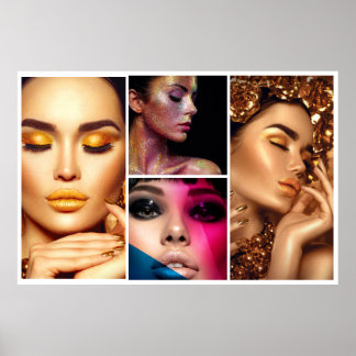 Makeup Beauty Hair Stylist Salon 6 photo college  Poster