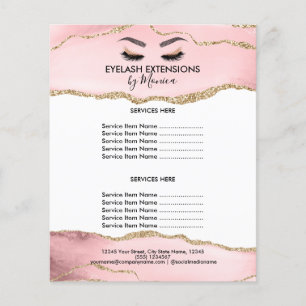 Makeup Beauty Lashes Salon Blush Pink Girly Modern Flyer