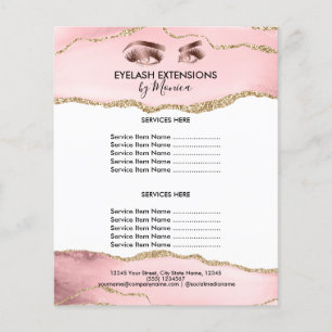 Makeup Beauty Lashes Salon Blush Pink Girly Modern Flyer