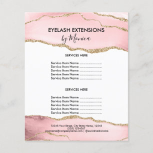 Makeup Beauty Lashes Salon Blush Pink Girly Modern Flyer