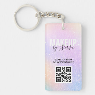 Makeup Beauty QR Code Scan to Book Appointment Key Ring