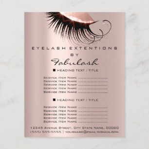 Makeup Beauty Salon Pink Glitter Flyer Spark Rose