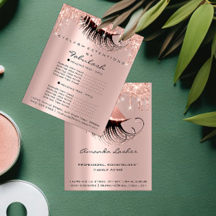 Makeup Beauty Salon Pink Glitter Flyer Spark Rose