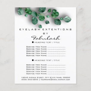 Makeup Beauty Salon  Woodland Eucalyptus Organic Flyer