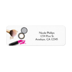 Makeup Beauty White Glam Chic Address Labels