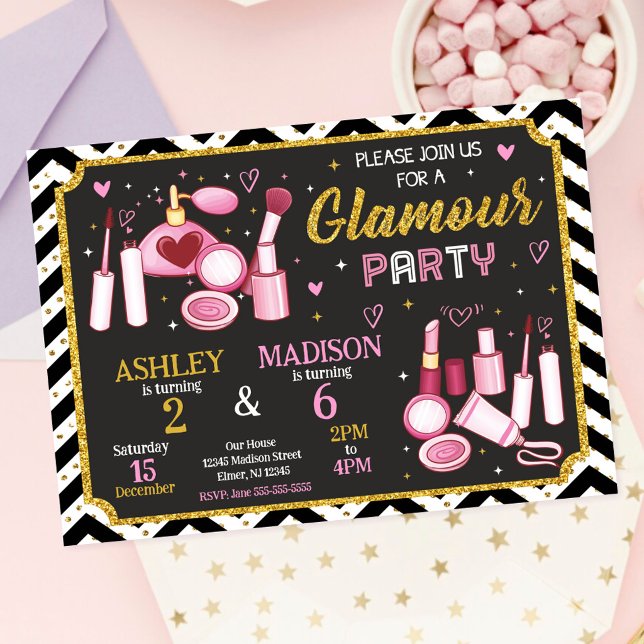 Makeup Birthday Invitation | Glamour Spa Party  (Creator Uploaded)