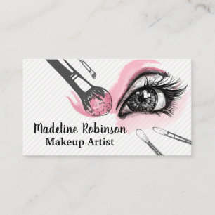 Makeup Brushes   Eye Lashes Appointment Card
