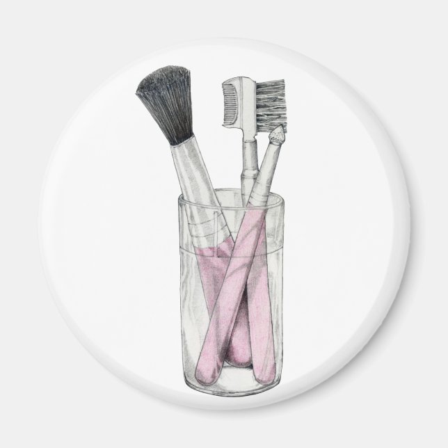 Makeup Brushes Magnet (Front)