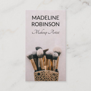 Makeup Brushes Makeup Artist Appointment Card