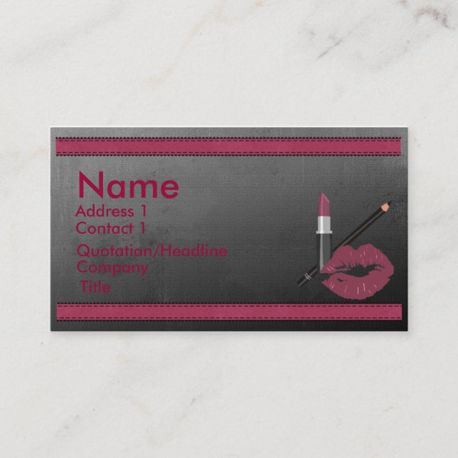 Makeup business card (Front)