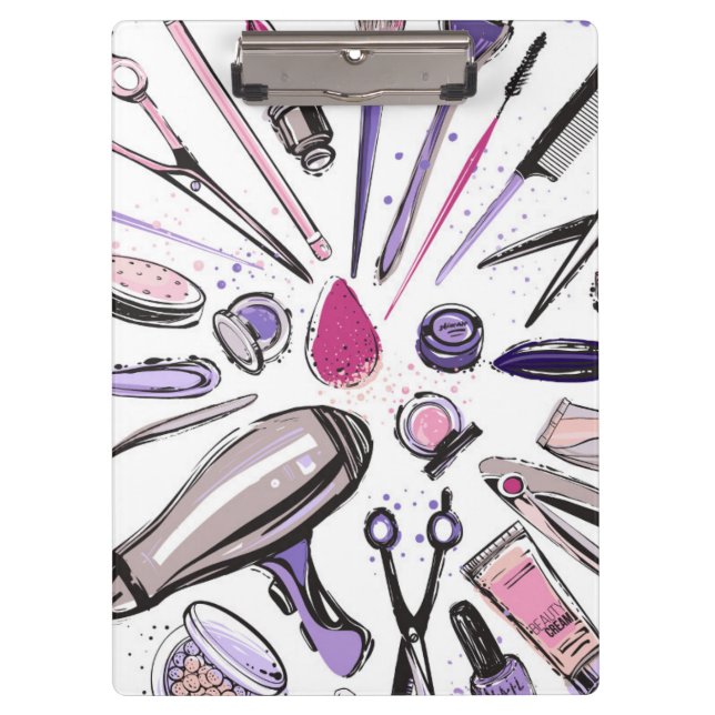 Makeup Circle Design Clipboard (Front)