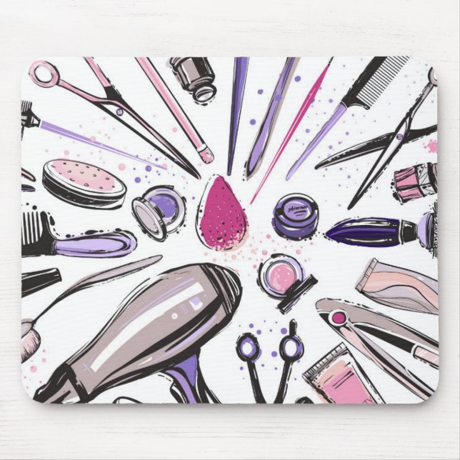 Makeup Circle Design Mouse Pad (Front)