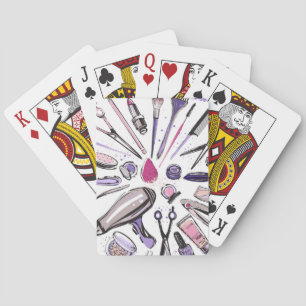 Makeup Circle Design Playing Cards