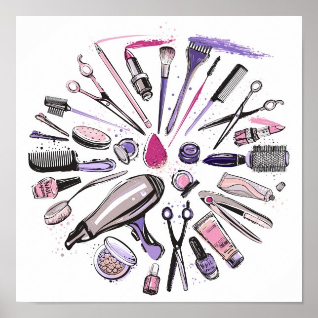 Makeup Circle Design Poster (Front)