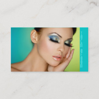 Makeup Cosmetics artist half face Business Card