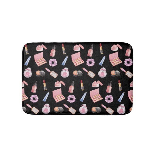 Makeup Cosmetics Beauty Pattern Cosmetology Bath Mat (Front)