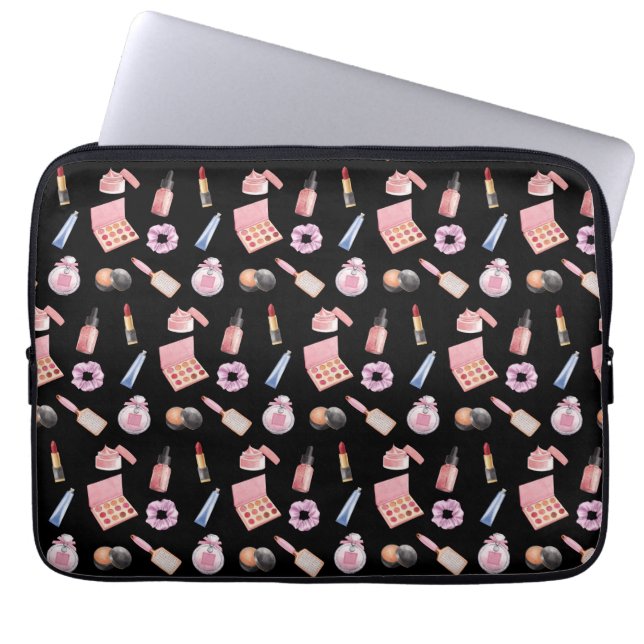 Makeup Cosmetics Beauty Pattern Cosmetology Laptop Sleeve (Front)