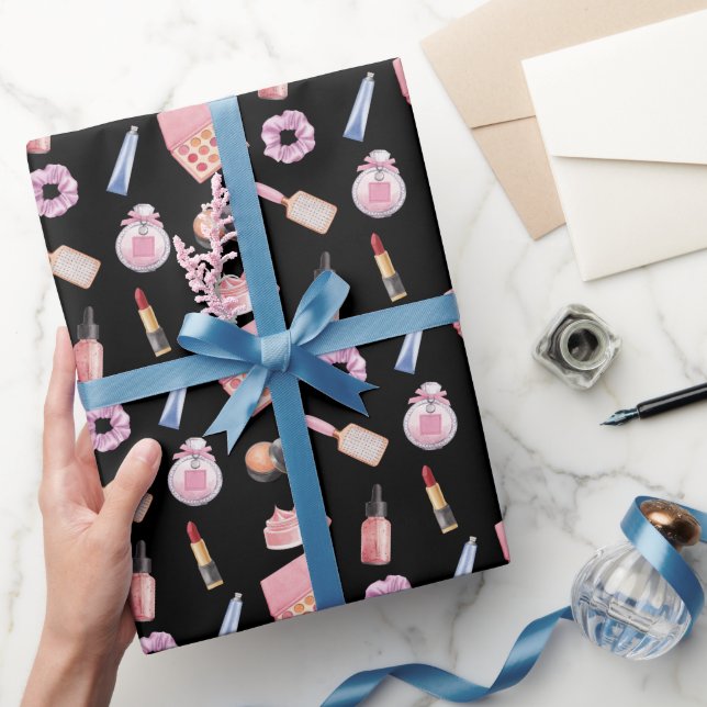 Makeup Cosmetics Pattern Cosmetology Wrapping Paper (Gifting)