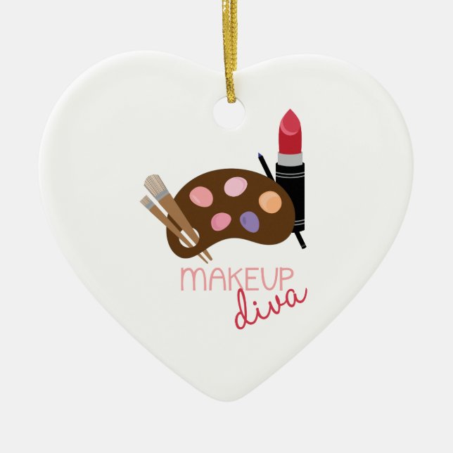Makeup Diva Ceramic Ornament (Front)