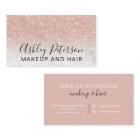 Makeup elegant typography marble rose gold glitter