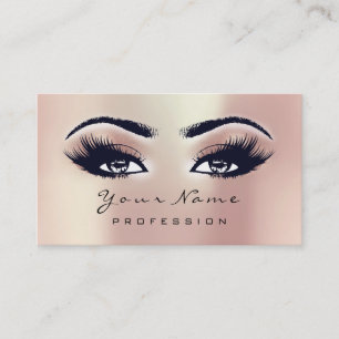 Makeup Eyebrow Eyes Lashes Appointment Card Pearl