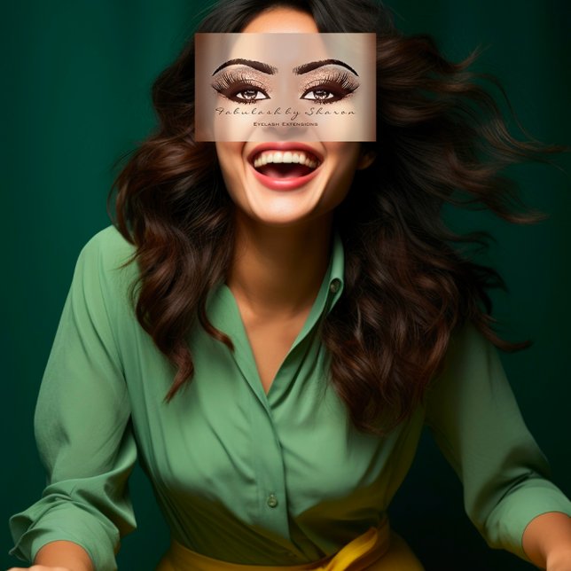 Makeup Eyebrow Lash Glitter VIP Rose Gold Spark Business Card (Makeup Eyebrow Lash Glitter VIP Rose Gold Spark Business Card)