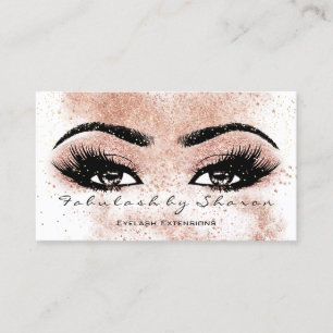Makeup Eyebrow Lashes Glitter Eyes Spark Estetican Business Card