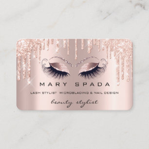 Makeup Eyebrows Lash Rose Brown Social Media Logo Business Card