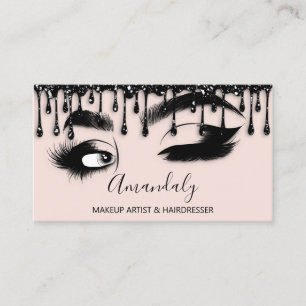 Makeup Eyelash Brow QR CODE Microblade Pink Studio Business Card