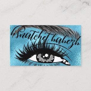Makeup Eyelash Brows QRCode Logo Glam Business Card