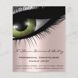 Makeup Eyelashes Beauty Salon Green Eyes Silver Flyer