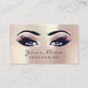 Makeup Eyes Lashes Blush Coral Appointment Card