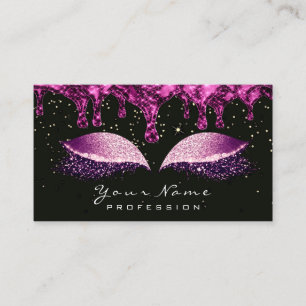 Makeup Eyes Lashes Glitter Wax Glitter Gold Pink Business Card