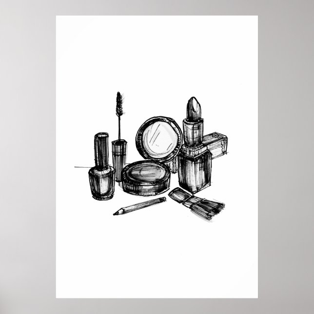 Makeup Fashion Sketch Poster (Front)