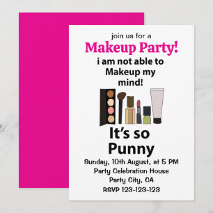 Makeup Funny Pun Makeup Invitation