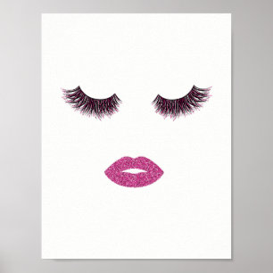 Makeup glitter effect poster